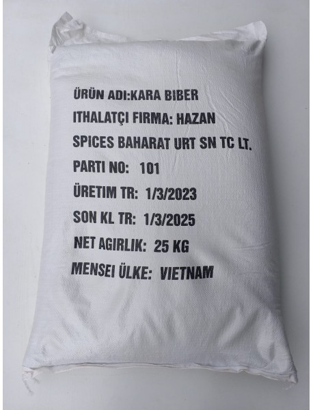 KARABİBER  TANE   580 GR/LT    25 KG